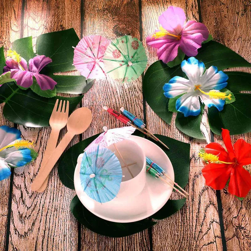 Мода 189 шт Гавайская тропическая украшения для тематических вечеринок набор