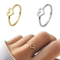 1pcs korean new fashion silver rose gold gold color heart wave shaped finger wedding ring for women girls lady