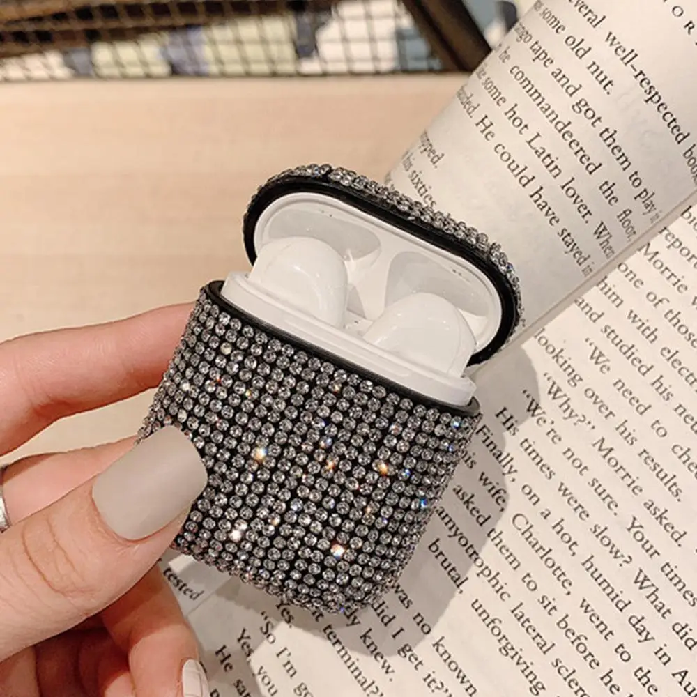 Diamond Bling Glitter Bluetooth Wireless Earphone Case For Apple Protective Cover Airpods Charging 2 AirPods Box Access D0Z4 |