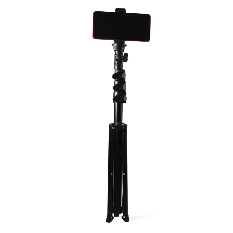 

Mobile Phone Tripod Aluminum Alloy One-Piece Floor Live Tripod with Phone Clip Compatible with Most Smartphones