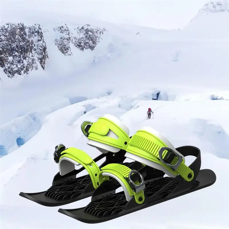 

Mini Short Ski Skates For Snow Adjustable Winter Skis Shoes Short Snowskates Snowblades Skiboards Winter Outdoor Entertainment