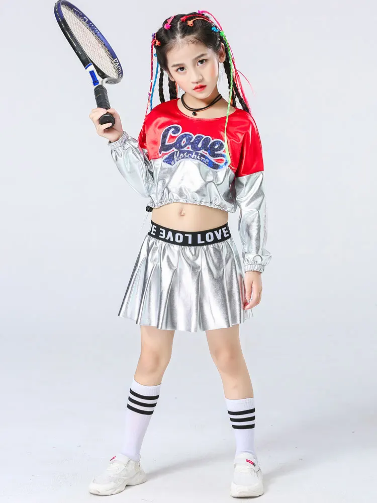 2 шт. Детская одежда в стиле джаз танцевальный костюм для уличных танцев с