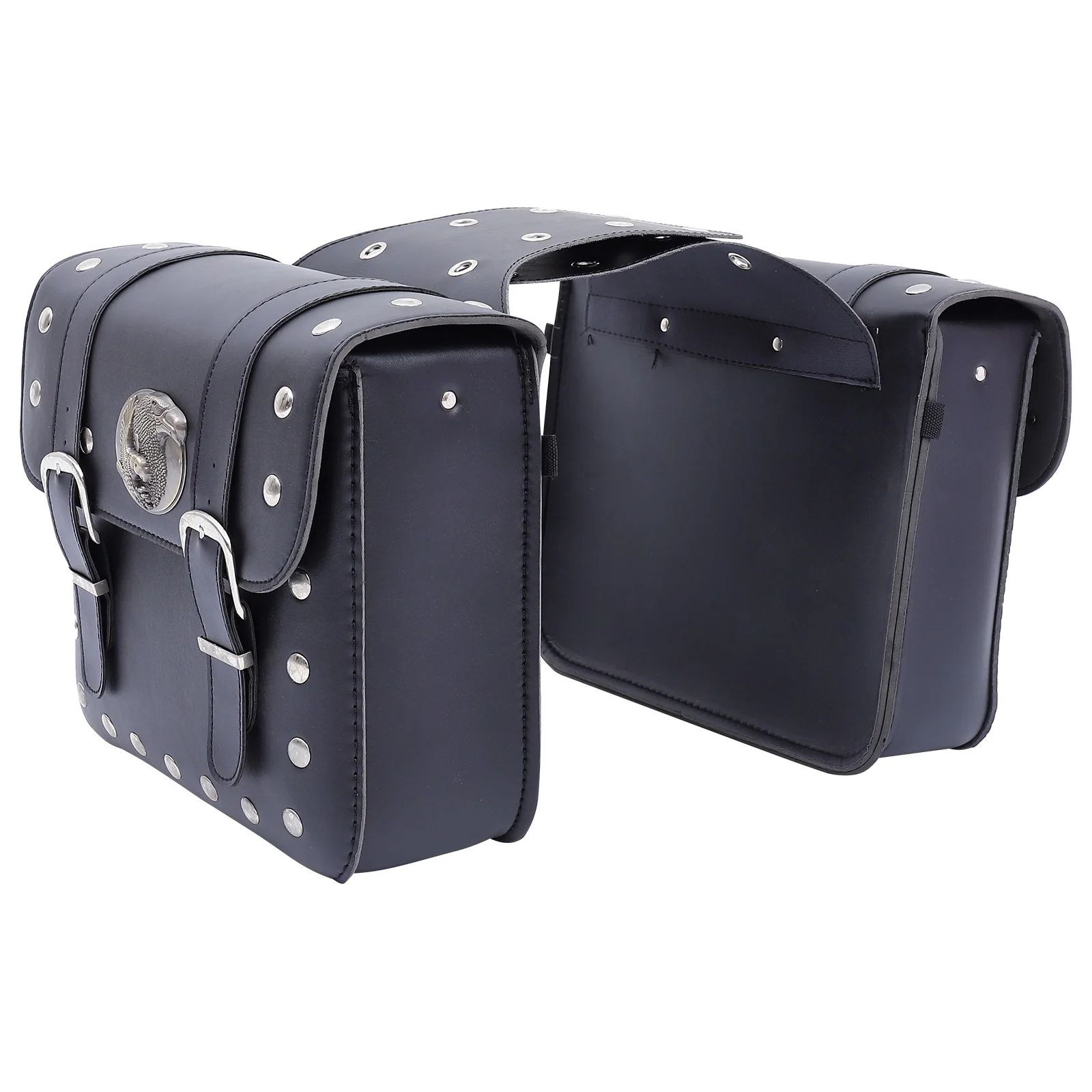 

1 Pair Of Motorcycle Bag PU Leather Side Bag Motorcycle Side Bag Saddle Bag