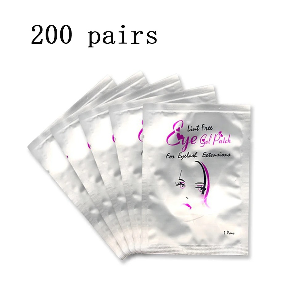 

200 Pairs Lash Extension Supplies Paper Patches Grafted Tool Under Eye Pads Sticker Eyelash Eyepatch