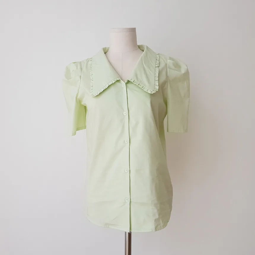 Женская блузка с рукавами-фонариками REALEFT винтажная Повседневная свободного