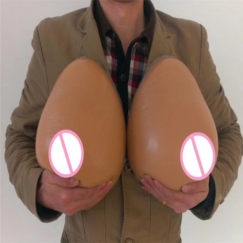 New 6000g Huge Silicone Breast Forms Suntan False Big Breast for Crossdresser Transgender Enhancer Drag Queen Mastectomy Shemale