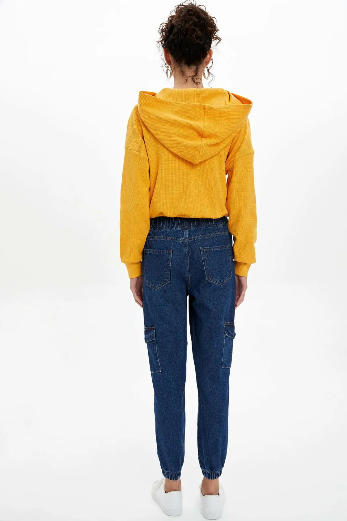 Дефакто новые модные женские синие джинсовые брюки повседневные шаровары