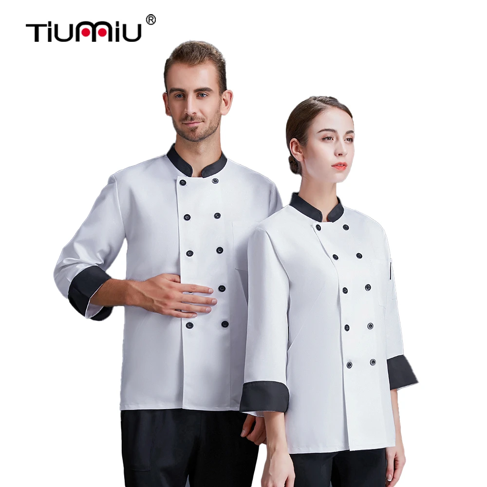 Унисекс униформа шеф-повара пальто для ресторана кейтеринга кухни пекарни отеля