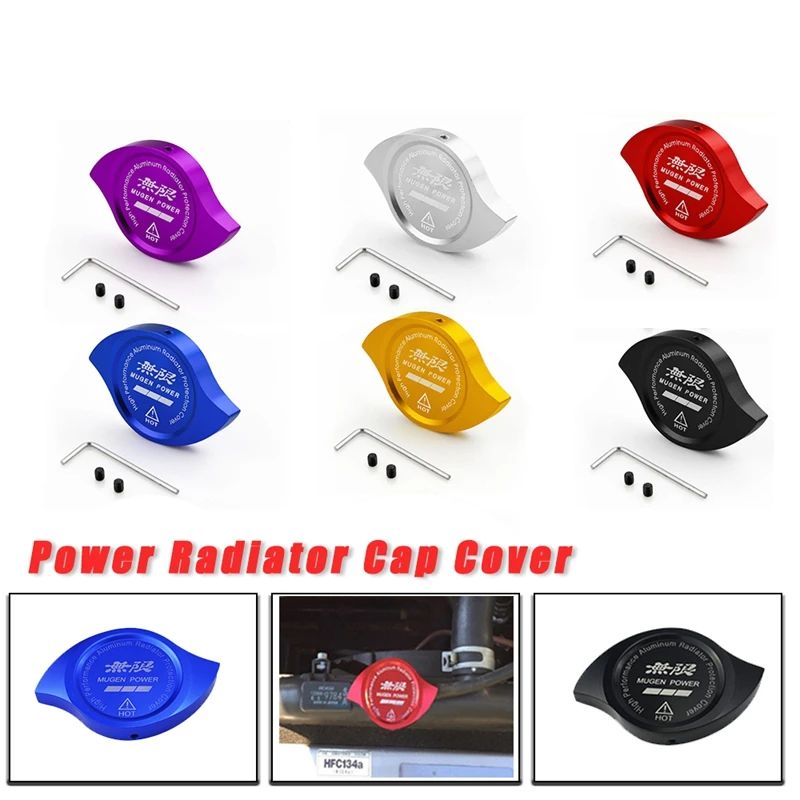 

Power Radiator Cap Cover Fit For HONDA Accord Civic CR-V CR-Z CRX MUGEN ACURA CL CSX ILX MDX NSX Car Tank Cover