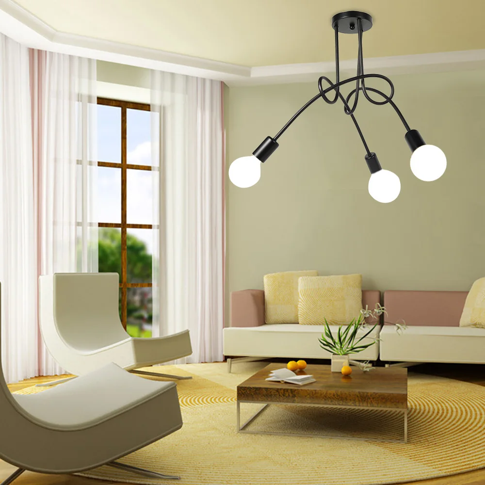 Железная люстра скандинавский Лофт винтажная промышленная Потолочная для дома