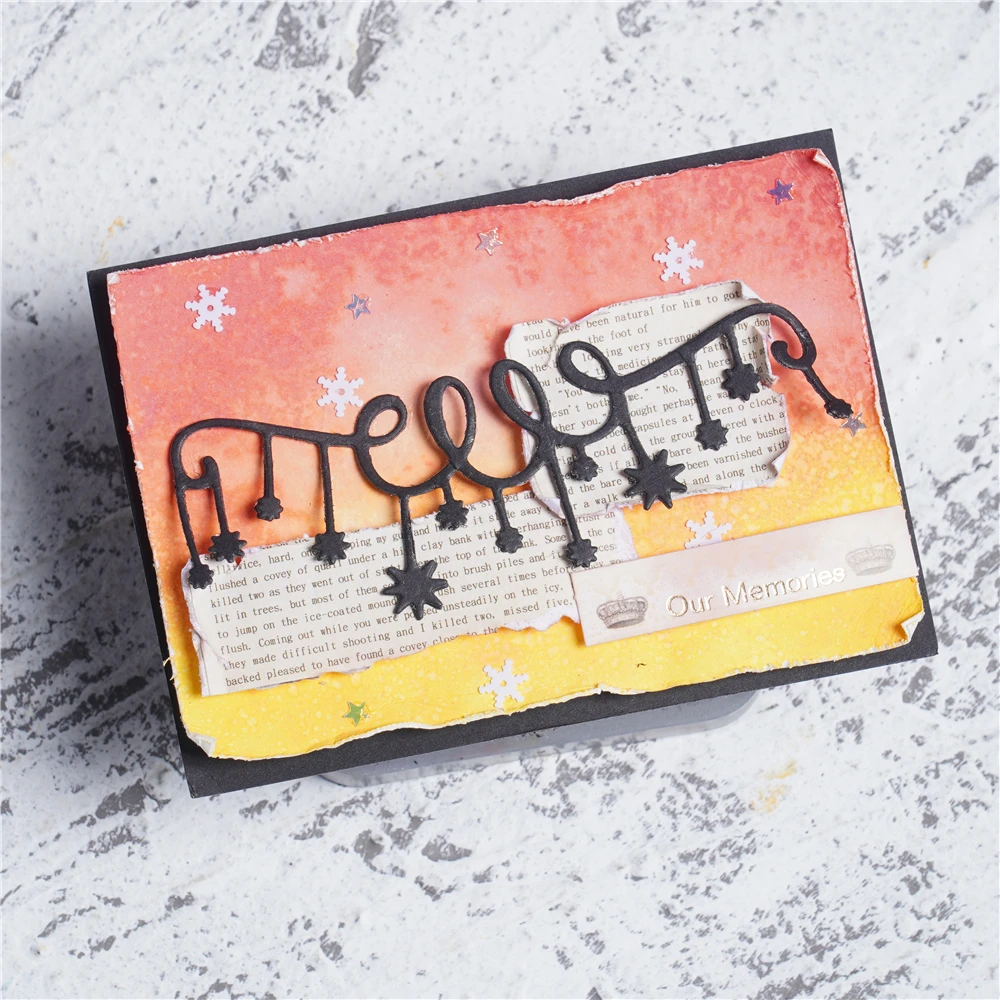 DiyArts кулон звезда металлический Трафаретный вырубной штамп трафарет с тиснением