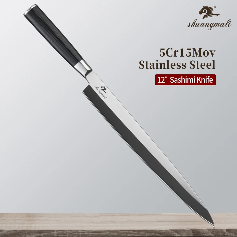 Японский Кухонный Нож для суши Высокоуглеродистый шеф повар из стали 5Cr15MoV 12