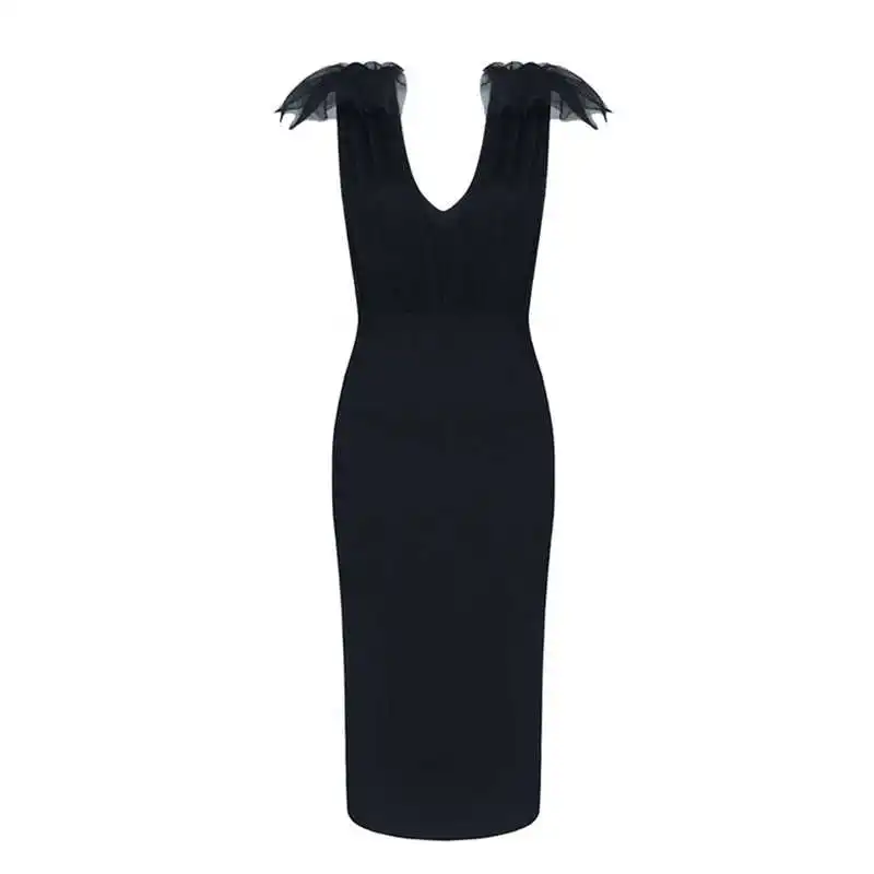 

2021 spring and summer dress women's mesh bow bandage dress