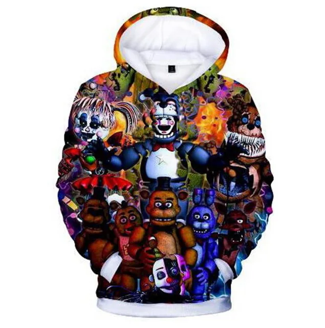 

"Five Nights of Novelty" high-quality children's monster bears in 3D printed sweater sweatshirts look good-looking and fashionab
