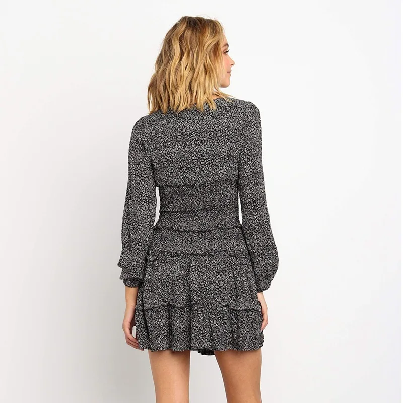 Женское пляжное платье с каскадными оборками вечерние платья длинным рукавом и