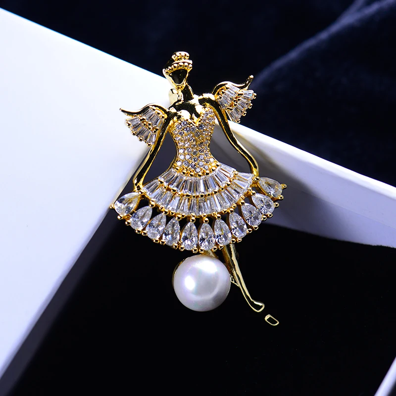 Модная очаровательная брошь в виде маленького ангела для девочки балерины