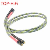 top hifi 7n occ silver plated st48b g3 2rca male to male audio cable amp signal audiophile wbt 0144 connector cable