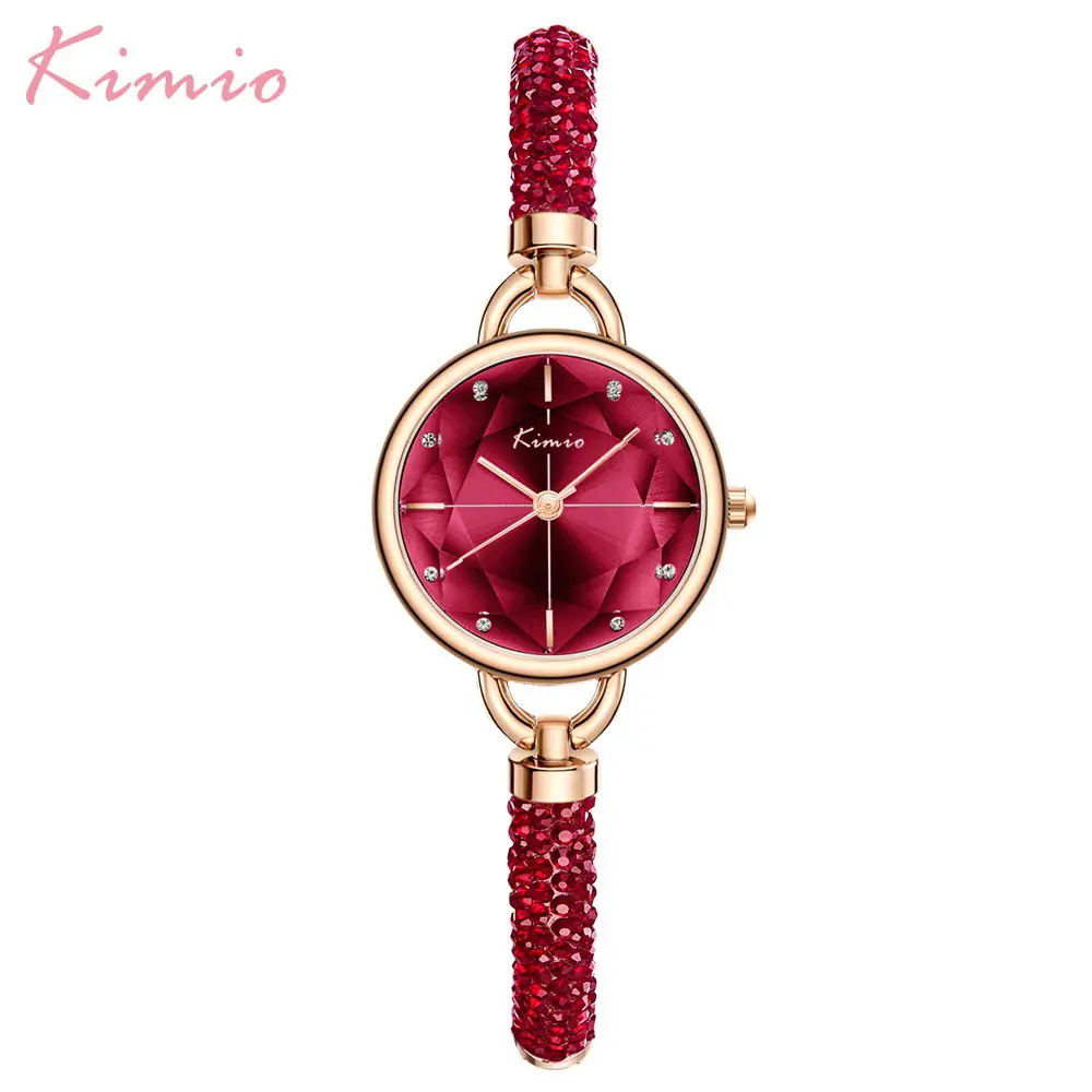 New Arrival Kimio Women Rhinestone Watches Lady Dress Wristwatches Waterproof Female Crystal Quartz Clock Relogio Feminino Box