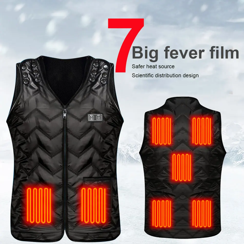 

Usb Charging Electric Heating Warm Jacket 5/7 Zone WashableControl Temperature Heated Vest Outdoor Camping Hiking Warm coat