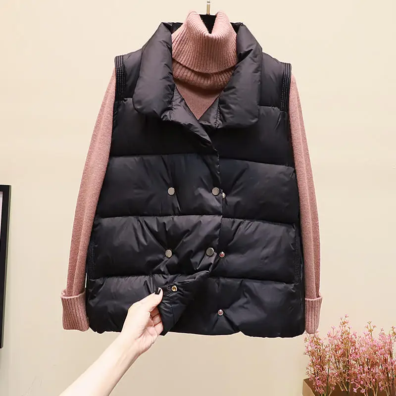 8 Vest Новая осенняя и зимняя женская пуховая хлопковая жилетка, без рукавов теплый утепленный жилет женская верхняя одежда Свободный жилет пальто для женщин Q1843 - Цвет: 8 Vest