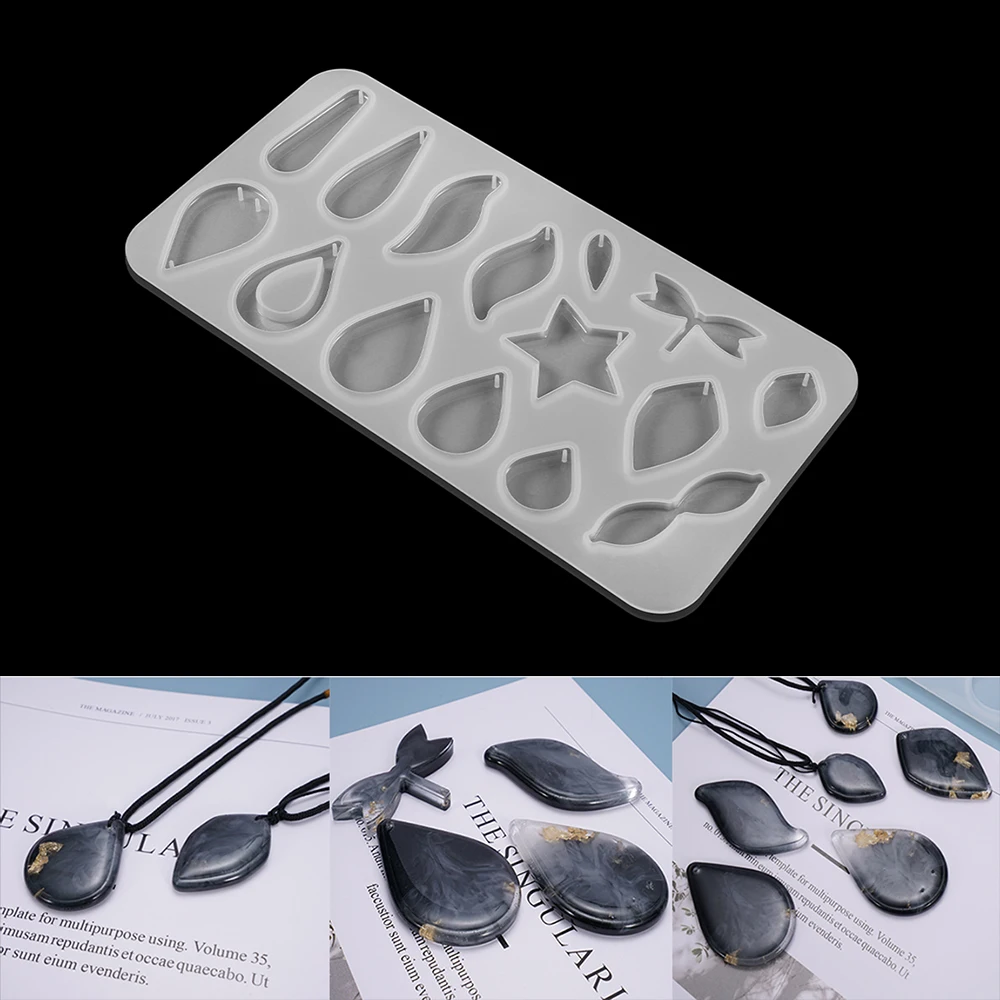 

1pcs Water Drop Earrings Crystal Epoxy Resin Mold Pendant Silicone Mould For DIY Necklace Pendants Jewelry Making Accessories