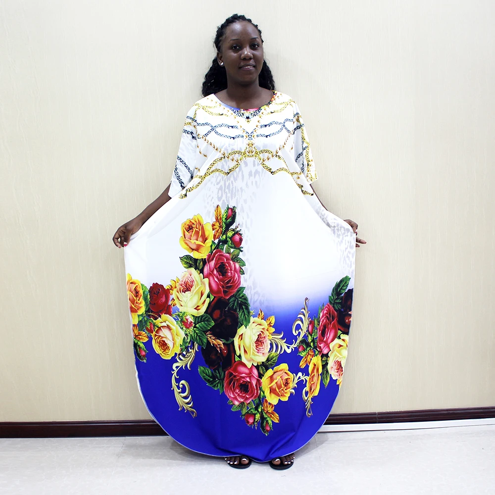 Дашики рукав летучая мышь цветочный принт Африканский размера плюс платье для