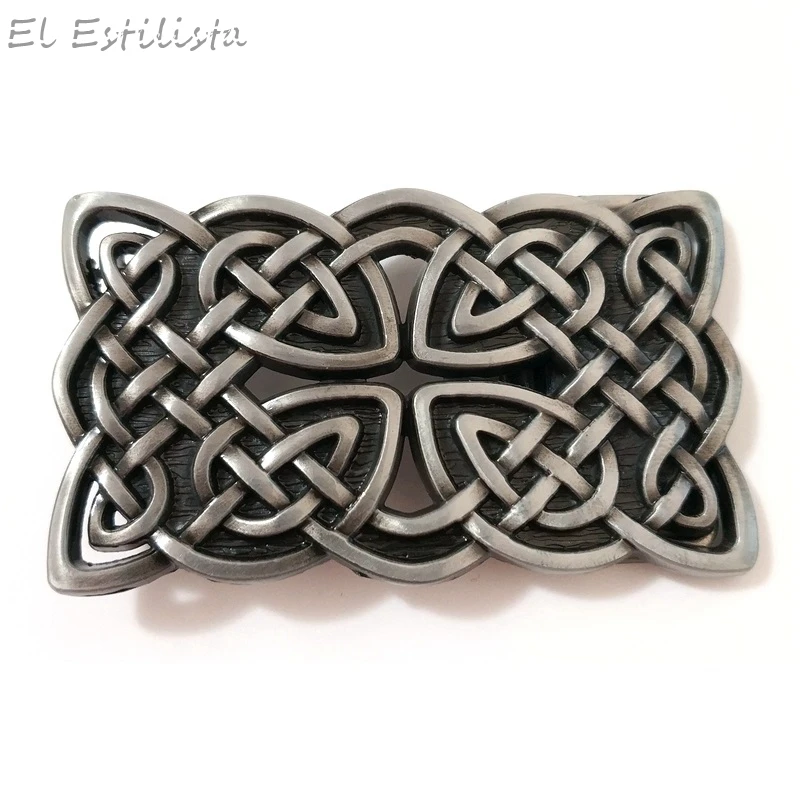 Классическая мужская металлическая пряжка с узлом в западном стиле модные