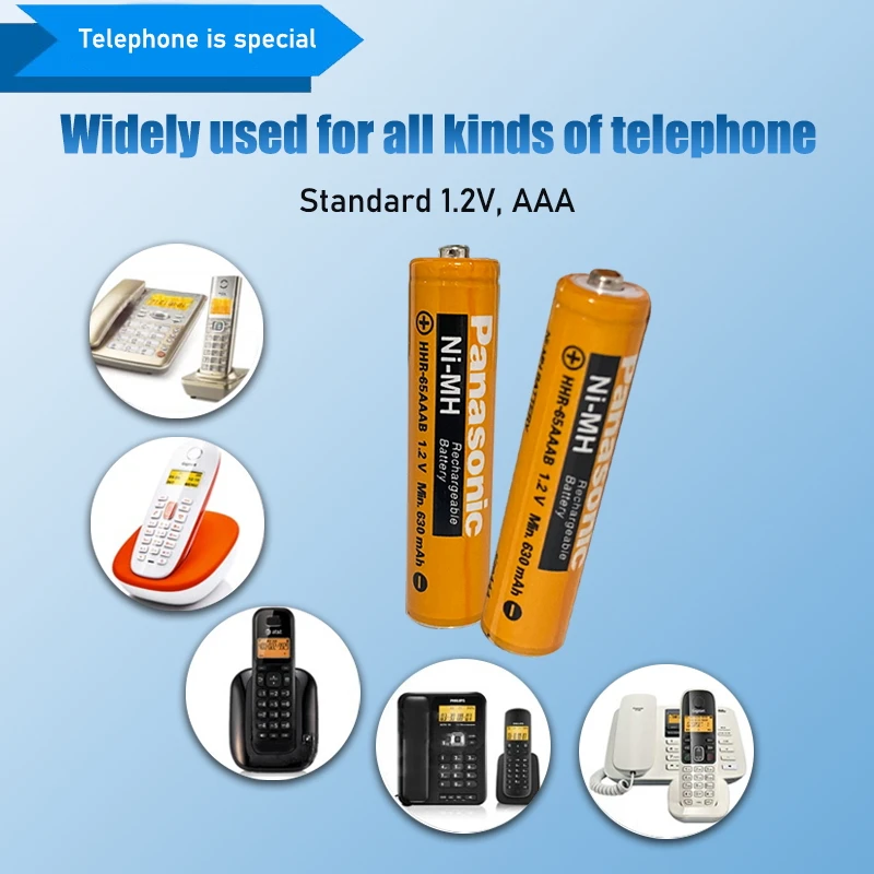 2pcslot panasonic ni mh 1 2v 630mah reliable aaa brand cordless phone batteries wireless keyboard rechargeable mouse toy free global shipping