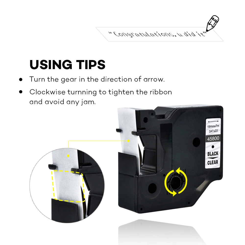 Лента для принтера 45800 19 мм черная на ярком оформлении ярлык Dymo Label Manager 160 280 210 |