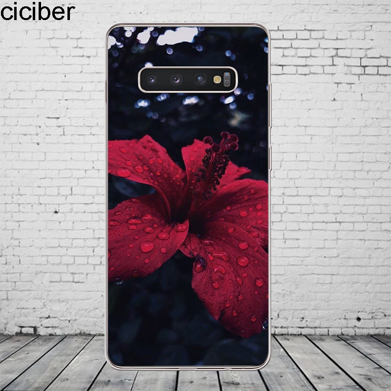 Ciciber растительная Роза для Samsung Galaxy S9 S8 S7 S6 Edge Plus S10 S10e + чехол телефона Note 10 9 8 5 4 3