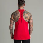 Майка мужская, летняя, для фитнеса, без рукавов, с Y-образной спинкой