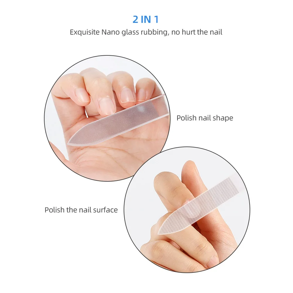 Нано-стеклянная пилка для ногтей блестящая восстановления блеск гладкость
