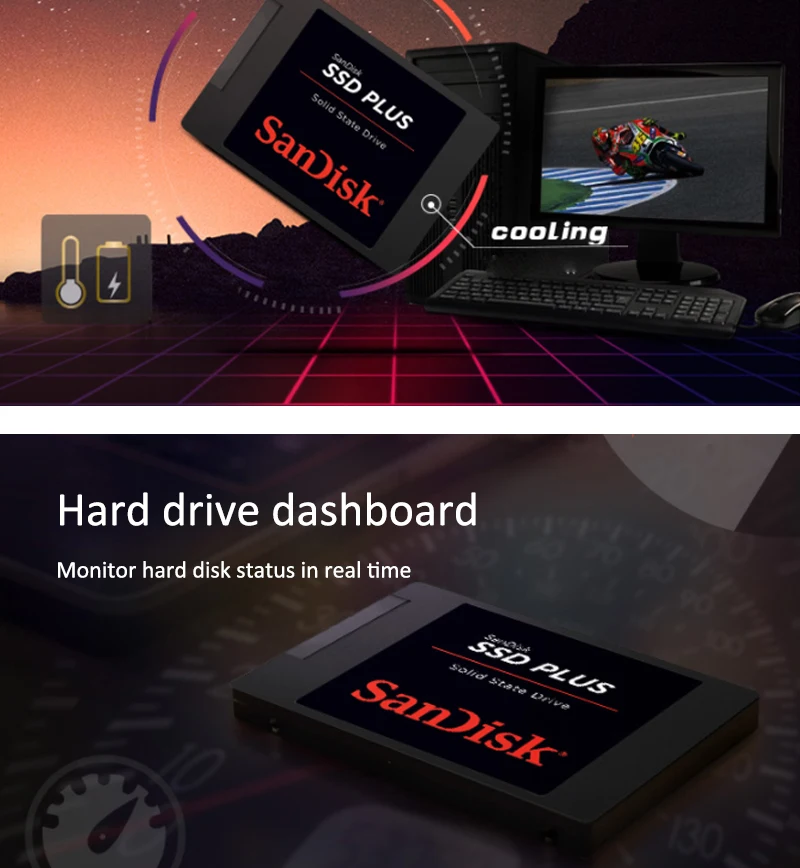 Sandisk SATA III SSD Plus 120 ГБ 240 ГБ 480 Гб HDD 2," Внутренний твердотельный накопитель Жесткий диск для ноутбука