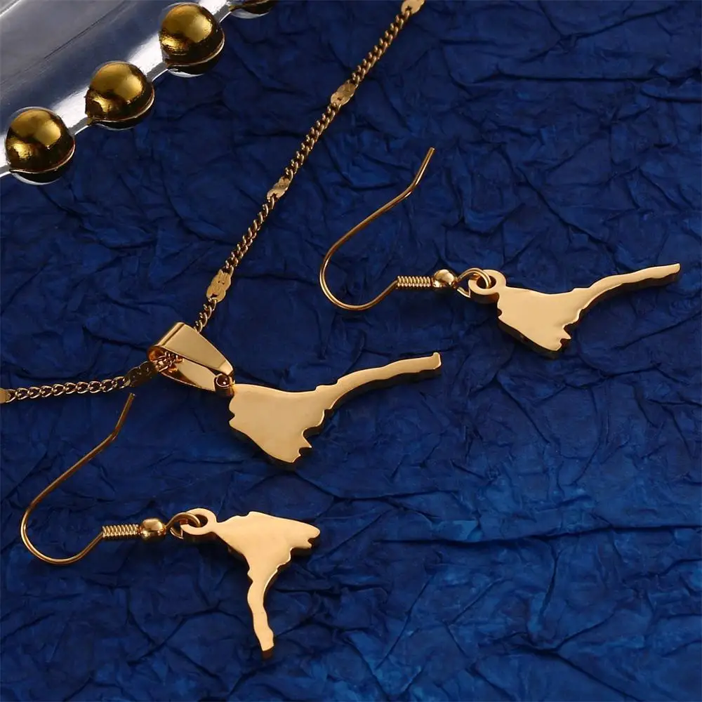 Комплект из колье и серёг нержавеющей стали | Украшения аксессуары