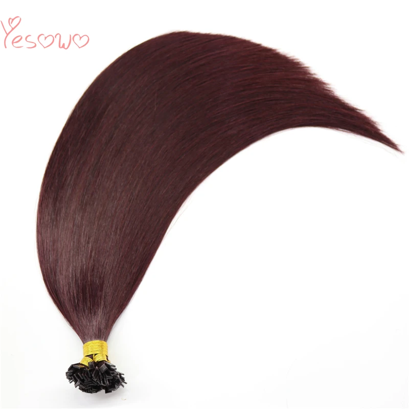 Yesowo 1 г/шт. модные винно красные кератиновые капсулы 100% индийские человеческие