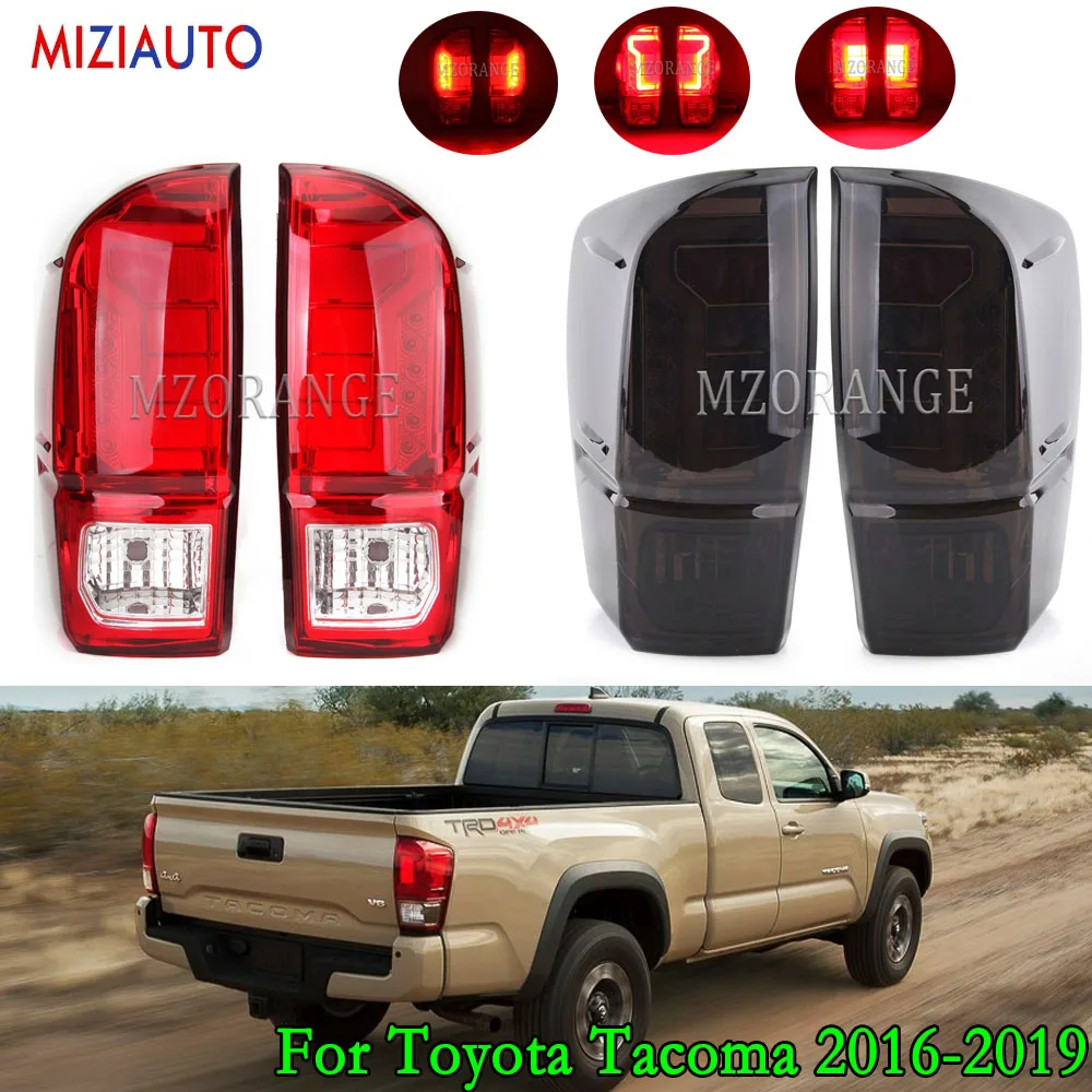 MIZIAUTO-Luz LED trasera para coche, lámpara de advertencia de freno de conducción, para Toyota Tacoma 2016, 2017, 2018, 2019, 1 par