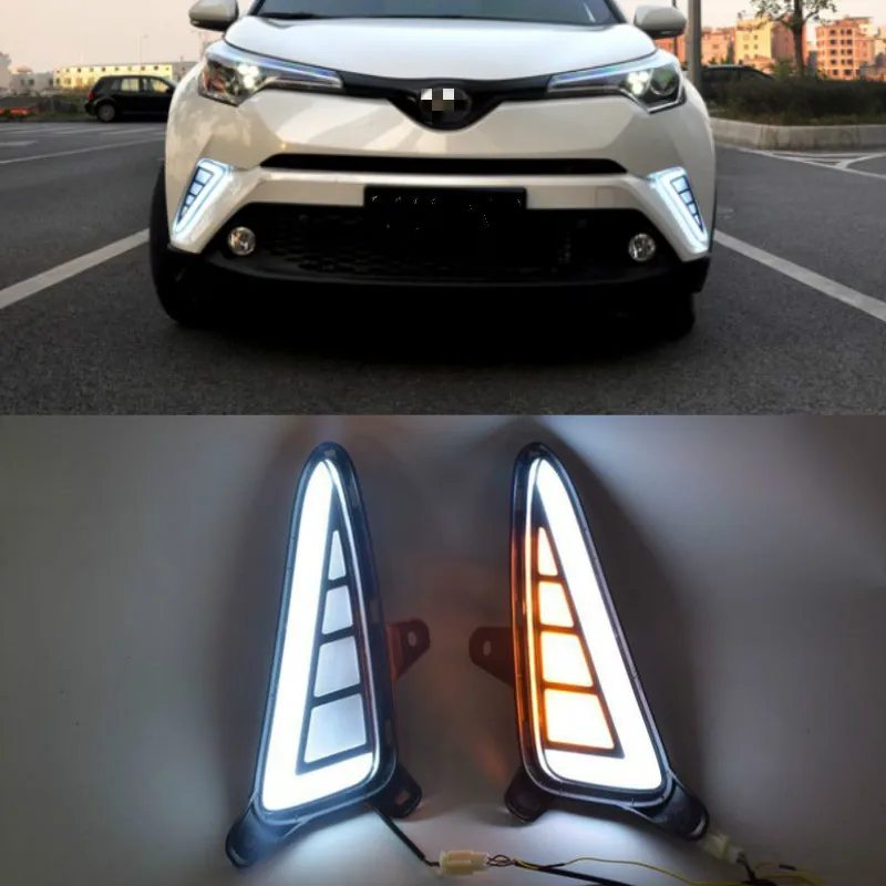 2 шт. для Toyota CHR C-HR 2016 2017 2018 2019 светодиодный дневного указатели поворота светильник