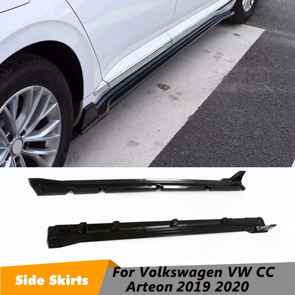 Faldón lateral ABS para Volkswagen VW CC, Kit de faldón lateral, 2019, 2020, negro brillante