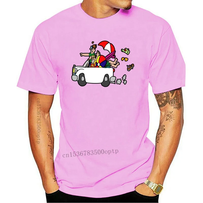 

New 2021 Holiday Family Custom Men T-Shirt Funny Cartoon Car Print Short Sleeve Male Black Tee Shirt Guys Group Tops