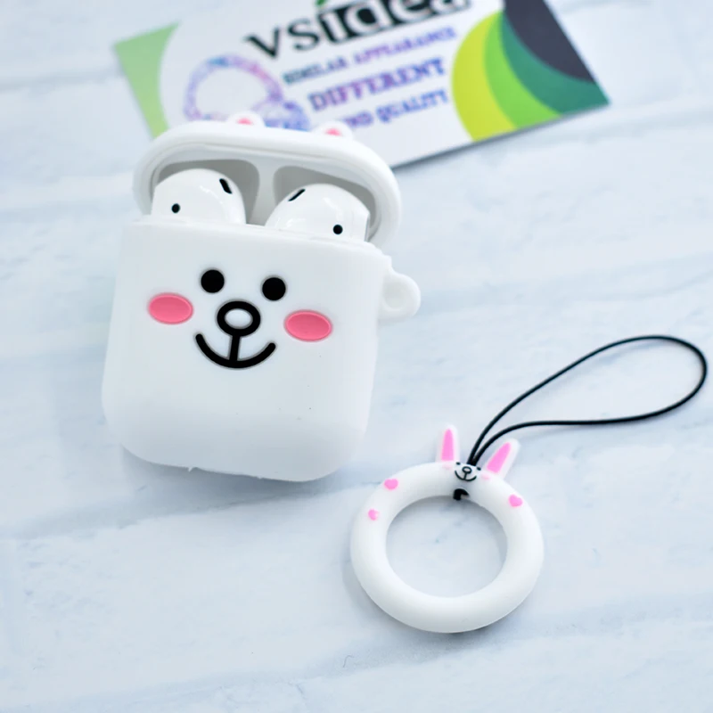Для Airpods силиконовый защитный чехол TWS i11 i12 гамбургер попкорн Bluetooth наушники зарядное устройство коробка крышка Анти-потеря ремешок подарок