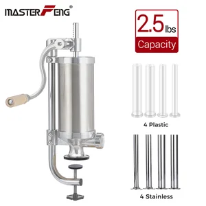 Шприц для набивки колбас, из нержавеющей стали, 2,5 фунтов