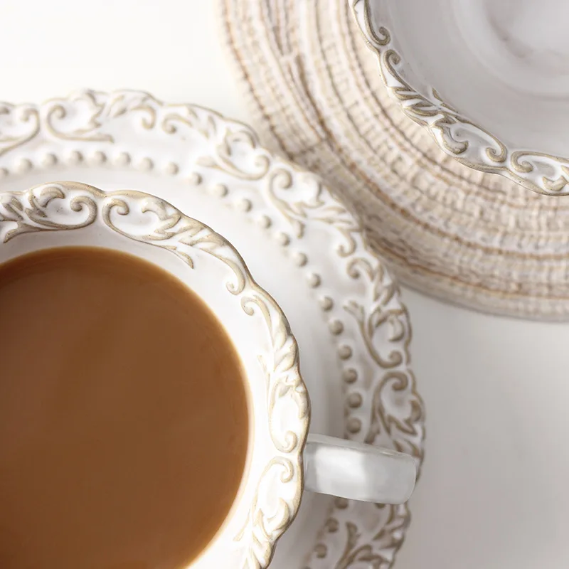 Винтажная стандартная кофейная чашка блюдца европейская керамическая чайная