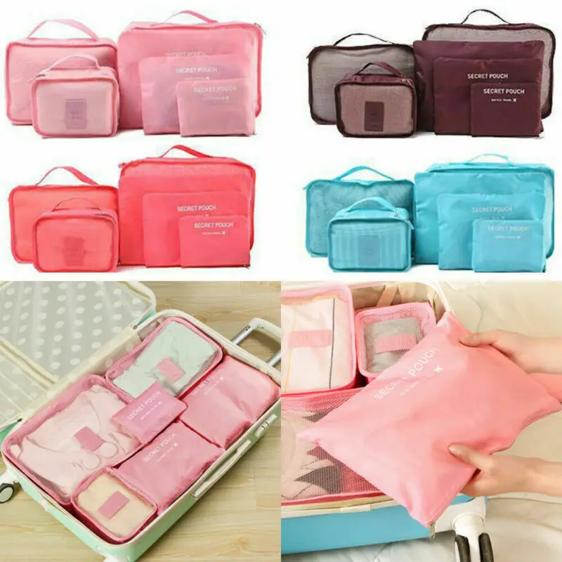 6 шт. дорожные водонепроницаемые чемоданы на одежду | Дом и сад