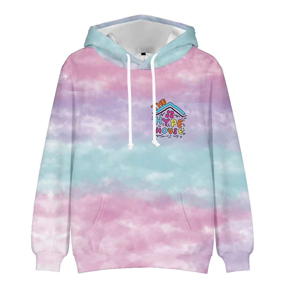 

Толстовки Charli amielio с 3D принтом дом Hype, толстовки для мужчин и женщин, повседневные пуловеры с капюшоном, Модные свитшоты в стиле Харадзюку