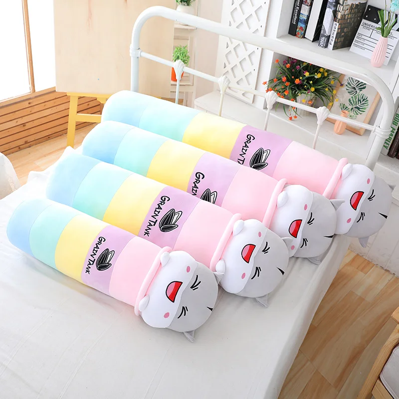 70/90/110 см с длинными радужными хомяк плюшевый подушки укомплектованы вниз хлопок животное мышь игрушки для детей мягкая кровать с декором на Brinquedos