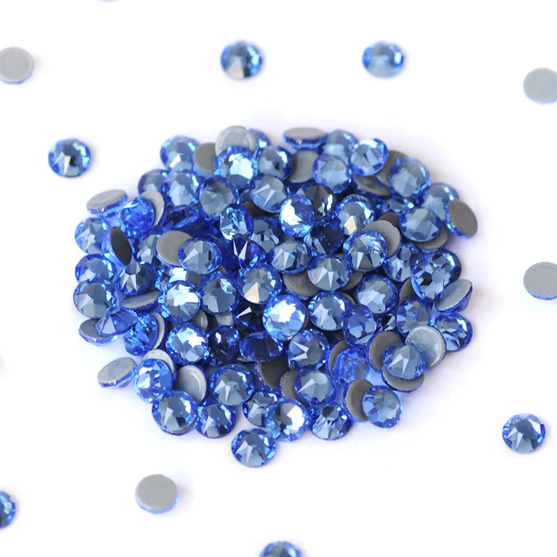 

CTPA3bI 2088 16 граней сапфир аксессуары горячей фиксации Стразы DIY ремесла одежда синие декоративные стеклянные алмазные камни