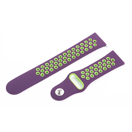 purple green Силиконовый ремешок для браслета Huami Amazfit Pace/Stratos 2 2 S/для samsung gear S3 ремень для Xiaomi Amazfit Bip Молодежный ремешок - Цвет: purple green