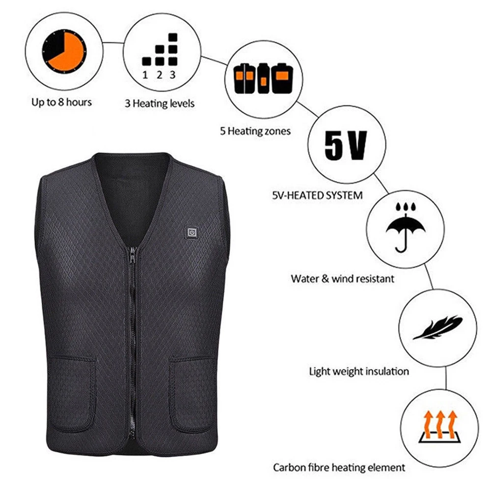 Лидер продаж 2019 зимний жилет с инфракрасным USB подогревом куртка гибкая