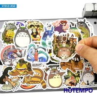 50pcs anime movie manga miyazaki hayao cute cartoon stickers toys for kids mobile phone laptop luggage skateboard decal stickers