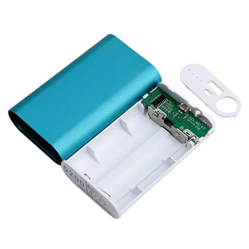 2x18650 зарядное устройство 5 в USB 5200 мАч чехол для внешнего аккумулятора комплект DIY